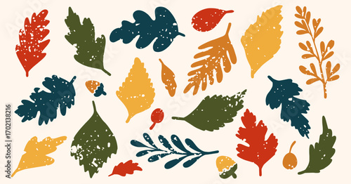 Clip Art Autumn Leaves for Fall Background, maple leaf, dry leaf, autumn trees, falling leaves, flower vector, autumn leaves icon, or leaf logo in svg vector