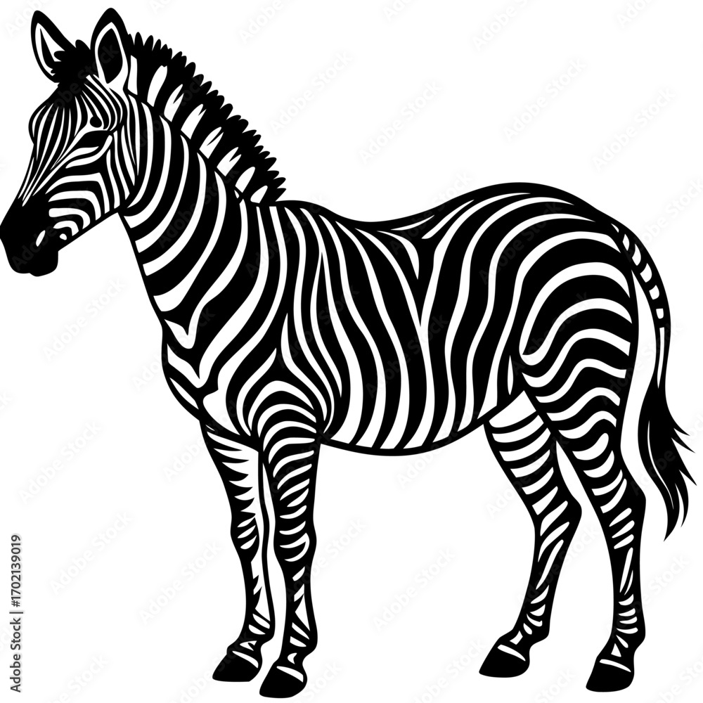 Fototapeta premium Abstract zebra stripe pattern background design