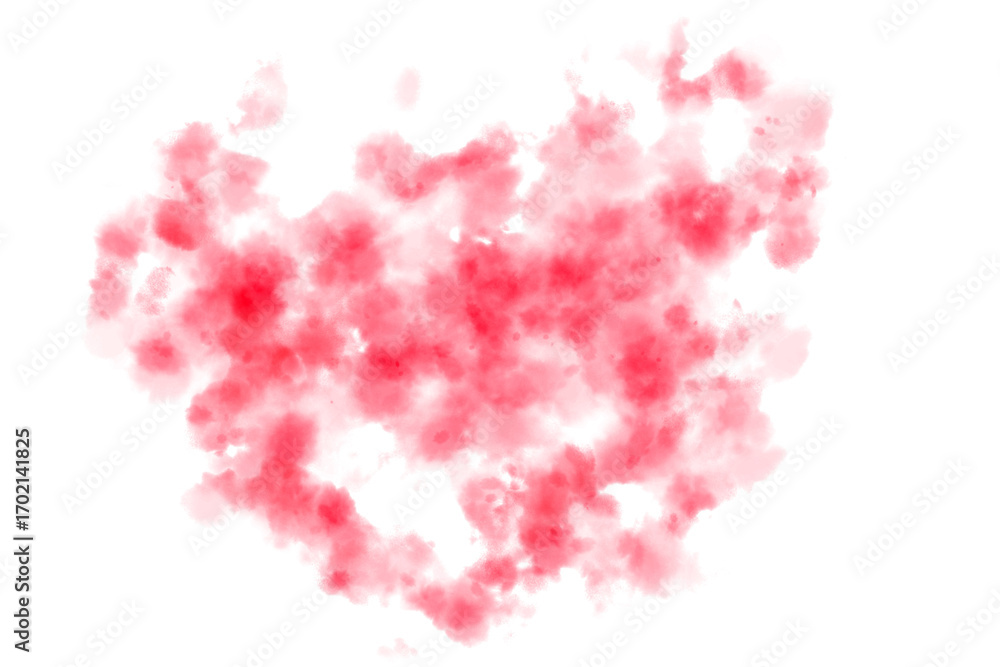 Fototapeta premium Abstract red watercolor heart shape perfect for Valentines Day designs