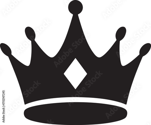 Majestic silhouette of a royal crown symbolizing power and royalty