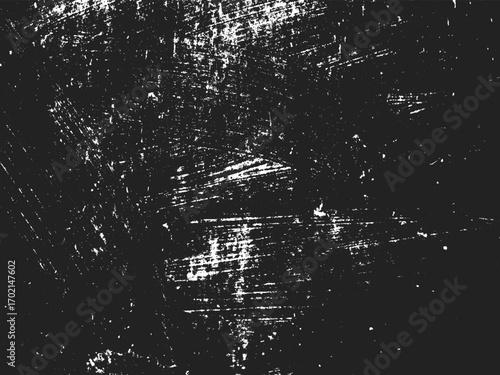 Grunge texture overlay for design projects, Rough and distressed vintage background, Abstract black and white scratch pattern, Gritty weathered surface texture for art