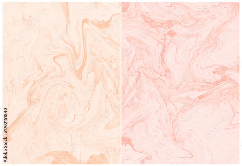 Fototapeta premium Elegant Light Pink And Coral Marble Backgrounds. Abstract vector backgrounds featuring a delicate marble motif ideal for branding, packaging. Fully scalable and editable for versatile creative use.