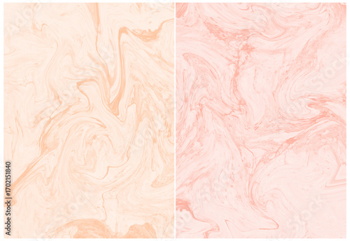 Elegant Light Pink And Coral Marble Backgrounds. Abstract vector backgrounds featuring a delicate marble motif ideal for branding, packaging. Fully scalable and editable for versatile creative use.