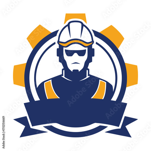 vector illustration of a firefighter in uniform