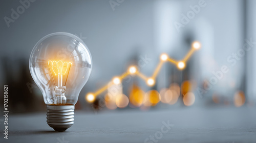 Strategy business ideas concept for innovation planning and planning ideas competition, business growth, strategy, economic growth, advertising, promotion, futuristic graphic icon and light bulb.
