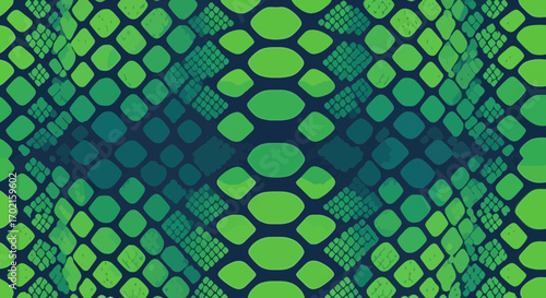 Abstract reptile skin pattern in shades of green and dark blue, creating a textured and organic background.