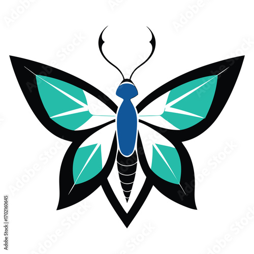Minimalist Lepidoptera Logo Design on White Background