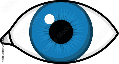 Vibrant blue eye iris close up macro detail vision concept medical ophthalmology awareness symbol vector