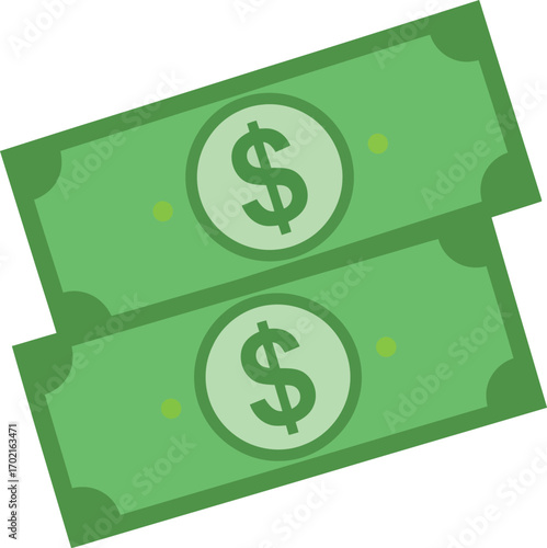 Us dollar bills money finance wealth growth business success earnings profit wealthy vector