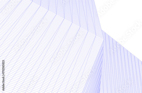 Architecture building 3d. Concept drawing