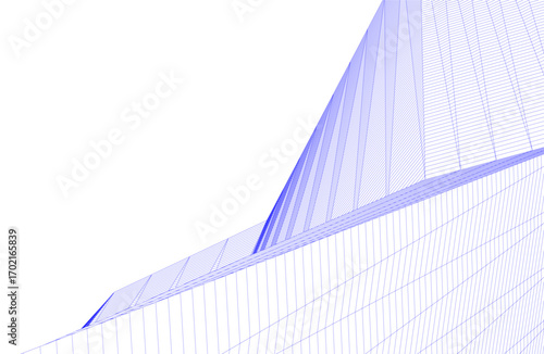 Architecture building 3d. Concept drawing