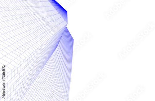 Architecture building 3d. Concept drawing