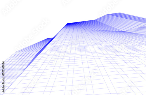 Architecture building 3d. Concept drawing