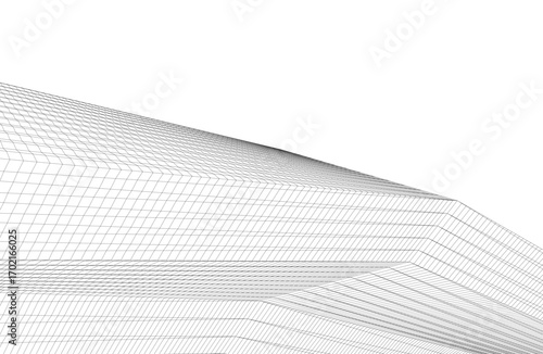 Architecture building 3d. Concept drawing