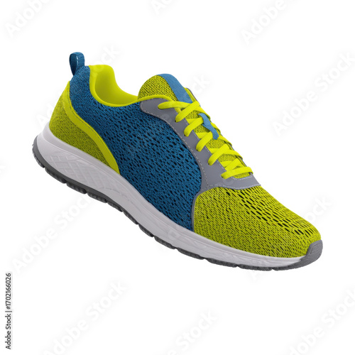 Brightly Colored Lightweight Running Shoe with Stylish Design and Breathable Material for Comfortable Exercise and Fitness Activities