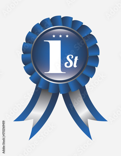 1st badge award design red colour