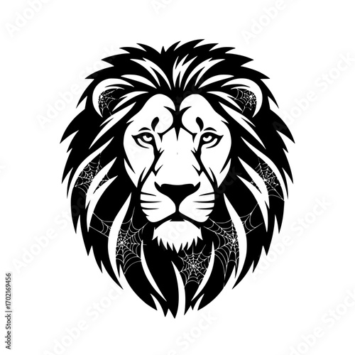 A majestic lion with a regal presence, captured in a stunning, detailed illustration, exuding strength and power. vector illustration