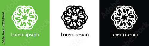 abstract flower logo brand design