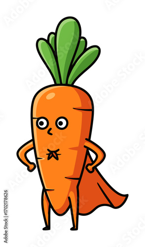 Carrot Superhero Vector