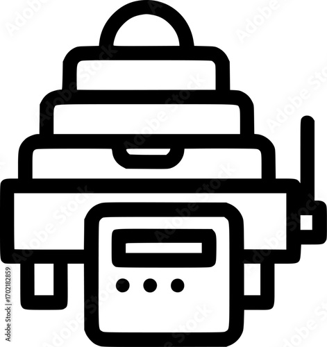 Hive scale monitoring device outline icon vector
