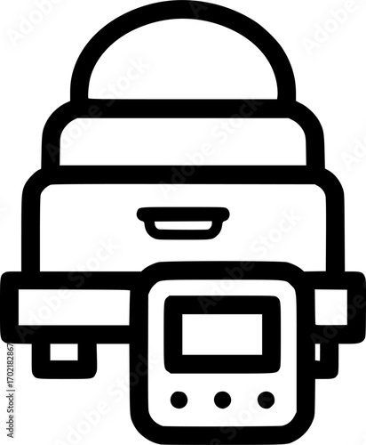 Hive scale monitoring device outline icon vector
