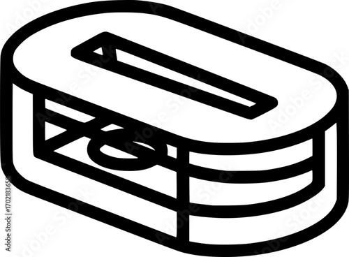 Hive beetle trap outline icon vector
