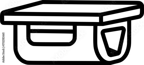 Hive beetle trap outline icon vector
