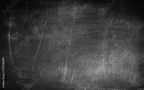 Blank black blackboard. Chalk rubbed out on blackboard background