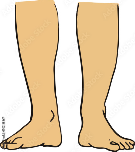 human foots gesture. foot positions. art of human feet Vector icons.
