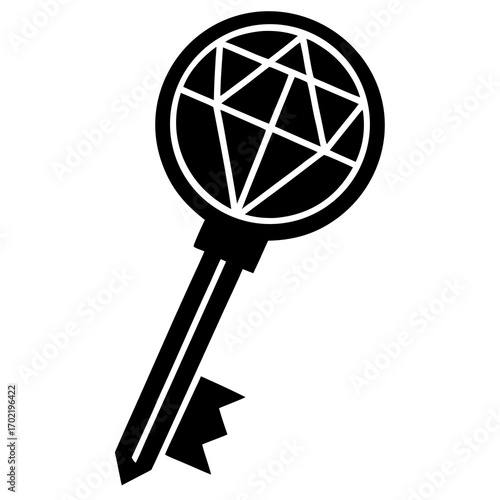 bouncing Key vector silhouette  