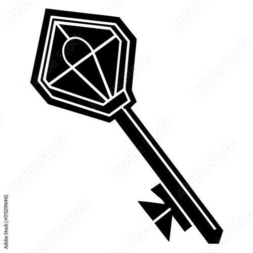 bouncing Key vector silhouette  