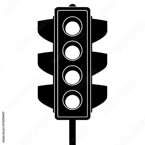 Traffic light on withe background