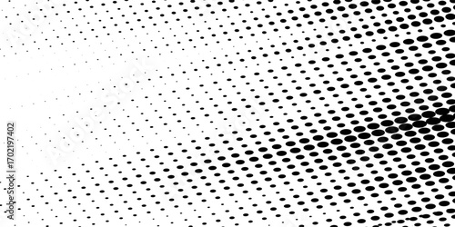 Grunge halftone gradient background. Faded grit noise texture. White and black sand wallpaper. Retro pixelated backdrop. Anime or manga style comic overlay. eps 10