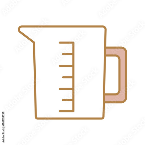 シンプルで可愛い計量カップのイラスト
