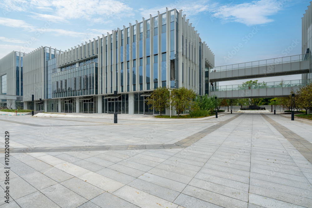 Fototapeta premium Technology Center Building Square