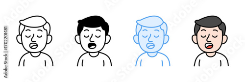 Singing Icon Set Multiple Style Collection