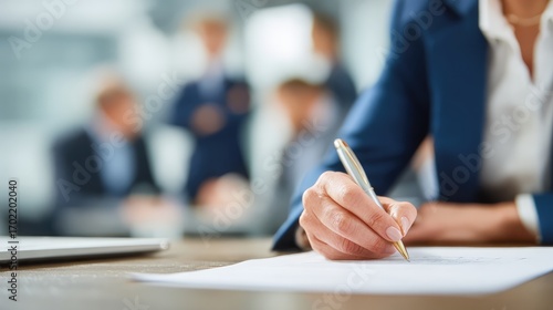 Human resources managers in an office setting carefully review complaint files, highlighting the importance of fair and thorough resolution of workplace conflicts.