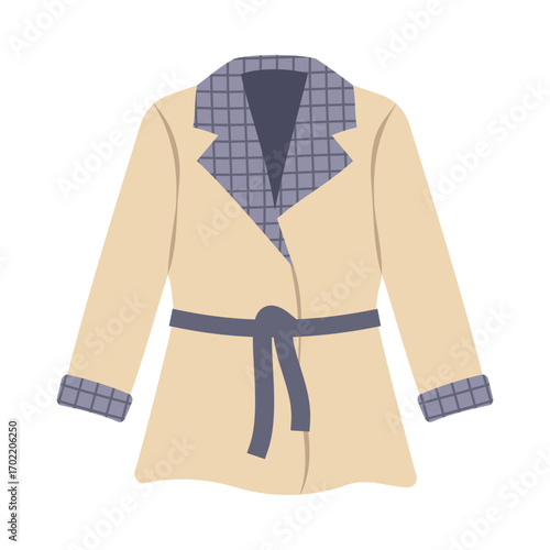 Winter clothes collection with coats, sweaters, scarves and warm accessories