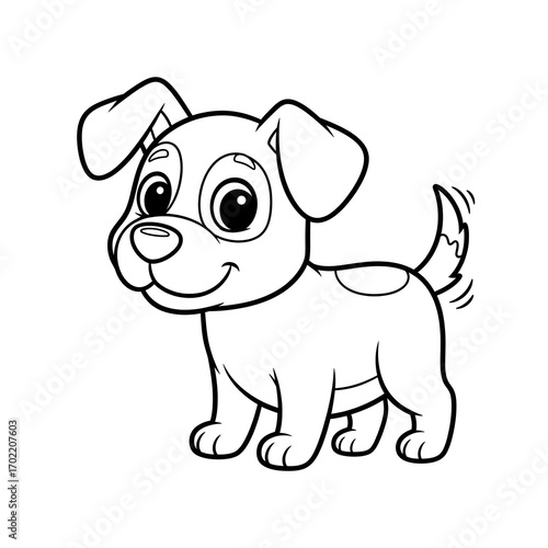 Dog cartoon coloring