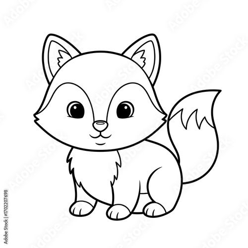 Fox cartoon coloring page