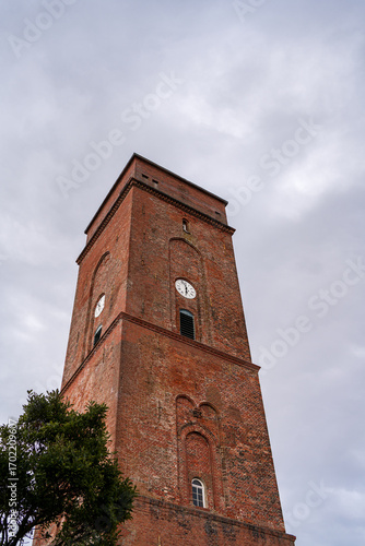 Wallpaper Mural Old red brick lighthouse tower with clock, Borkum, Germany Torontodigital.ca