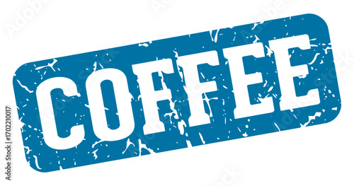 coffee rectangular sign. coffee stamp
