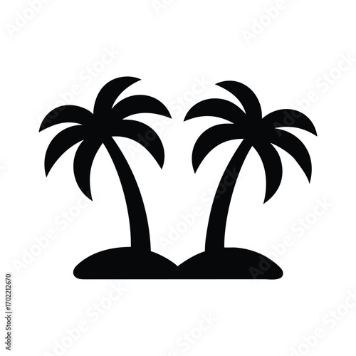 Palm trees silhouette