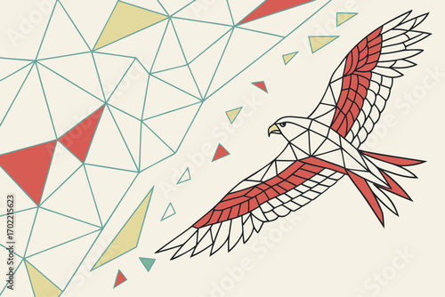 Abstract low poly polygonal geometric background design