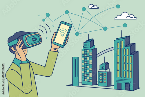 Augmented and virtual reality technology concept design