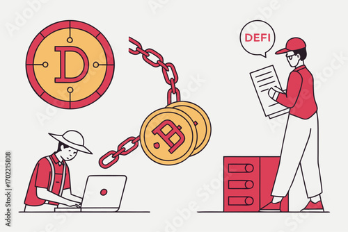 Blockchain and cryptocurrency digital asset concepts