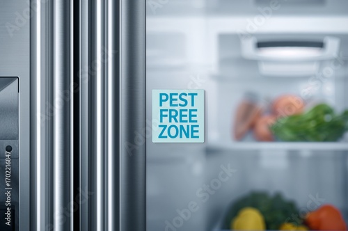 Wallpaper Mural Clean and Hygienic Kitchen Concept with a "Pest Free Zone" Sticker Torontodigital.ca