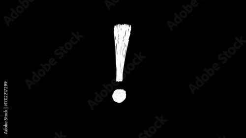 Easy to use hand drawn exclamation symbol