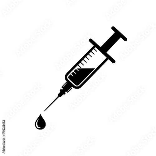 Vital medical injection delivered with precision a single drop signifies healing and care.