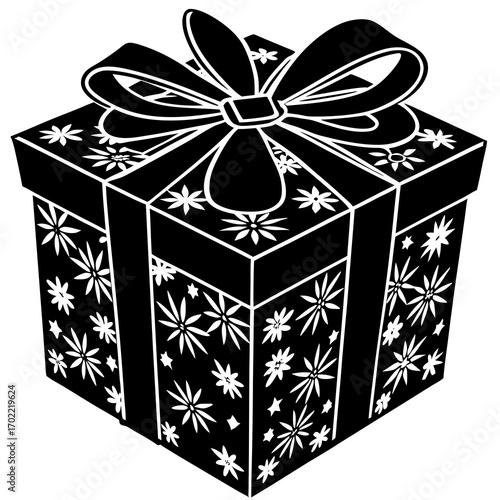 christmas gift box shadow 